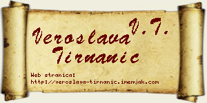 Veroslava Tirnanić vizit kartica